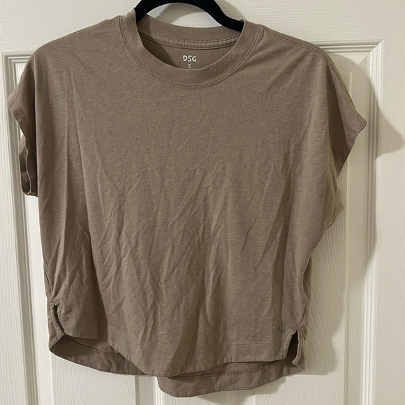 DSG Tan Crop Relaxed Short Sleeve Tee - Picture 1 of 2